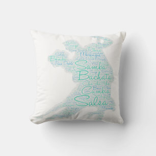 Tanzen Word Art Couple Bachata Salsa Kissen