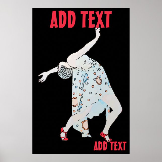 Tanzen zu Jazz, Text hinzufügen Poster (Vorne)