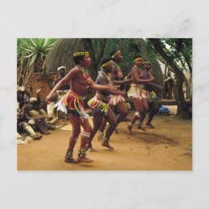 Tanzen, Zulu Style - Südafrika Postkarte
