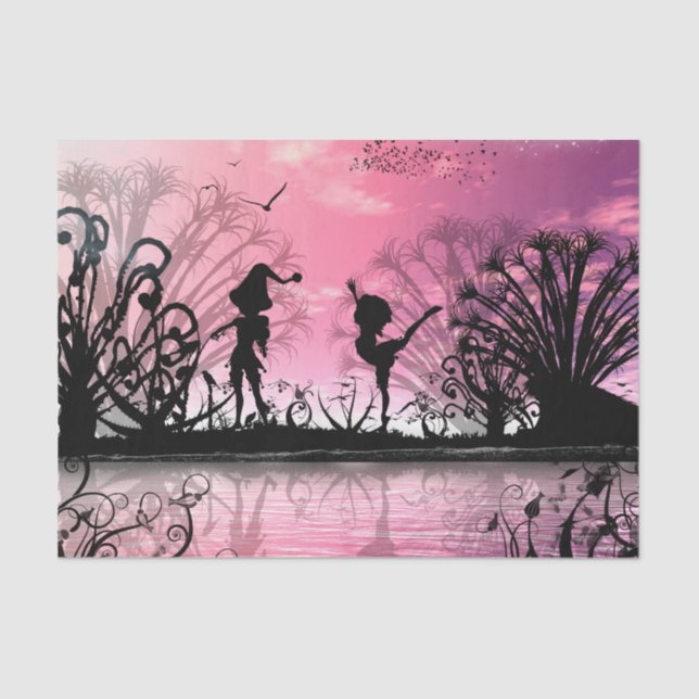 Tanzen zur Violine Seidenpapier (Vorderseite)