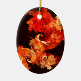 Tanzend Feuervögel Abstrakte Kunst Keramik Ornament