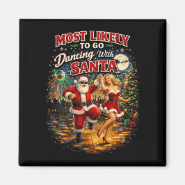 Tanzend mit dem Weihnachtsmann Magnet