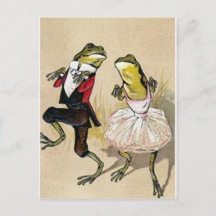 Tanzend mit den Fröschen Postkarte