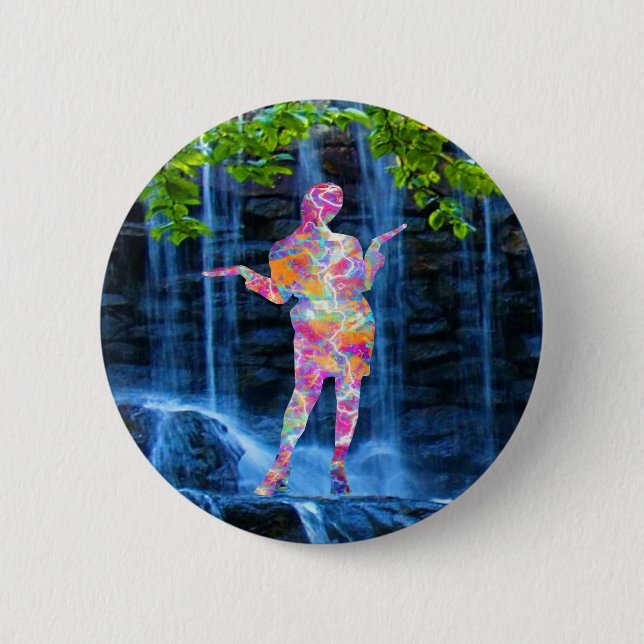 Tanzend mit der Natur Button (Vorderseite)