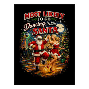 Tanzend mit Santa Poster