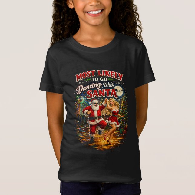 Tanzend mit Santa T-Shirt (Vorderseite)