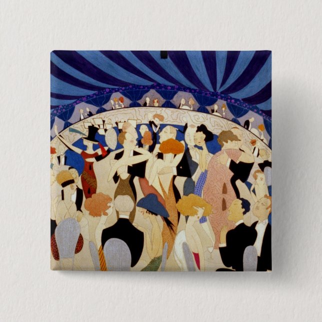 Tanzend zu einer Jazzband Button (Vorderseite)