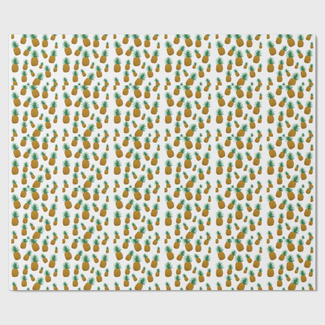 Tanzende Ananas Geschenkpapier (Flach)