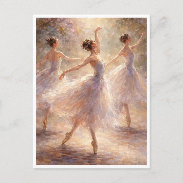 Tanzende Ballerinas. Postkarte (Vorderseite)