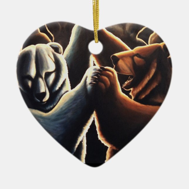 Tanzende Bärn-Verzierungs-multikulturelle Keramikornament (Vorne)