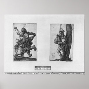 Tanzende Bauern und ein Bagpipe Player, 1514 Poster