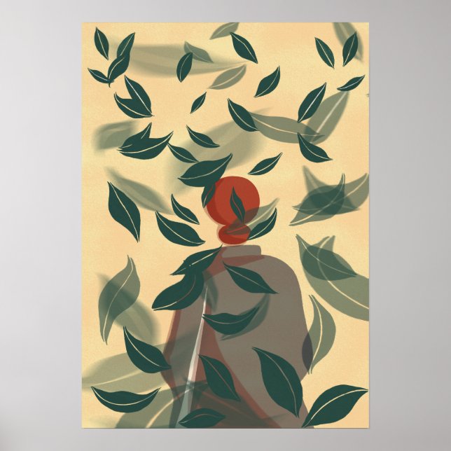 Tanzende Blätter Poster (Vorne)