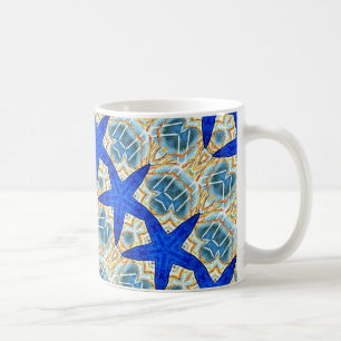 tanzende blaue Sterne Tasse