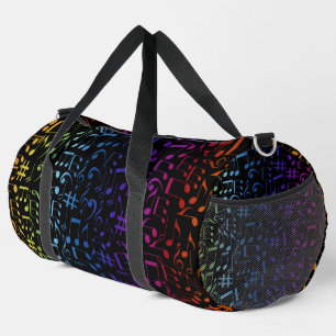 Tanzende bunte Musiknoten Musikliebhaber Musiker Duffle Bag
