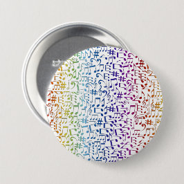Tanzende bunte Noten Musikliebhaber Musiker Button