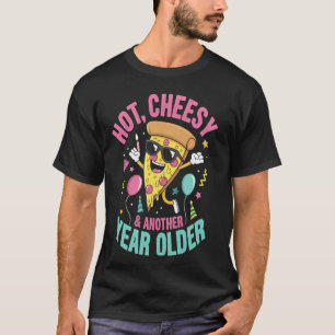 Tanzende Cartoon-Pizza-Scheibe-Birthday-Kunst T-Shirt