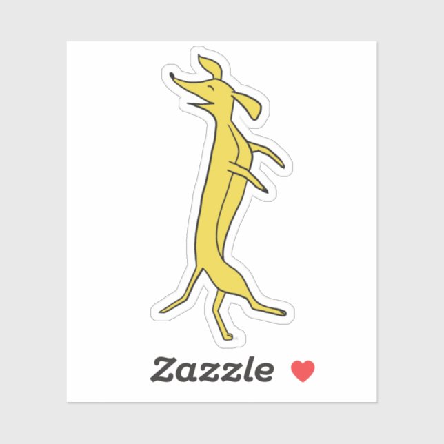 Tanzende Dackel Aufkleber (Blatt)