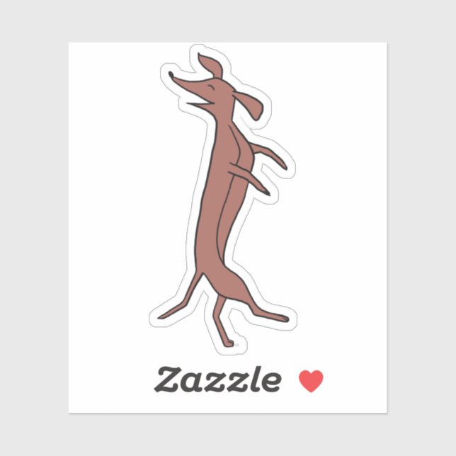 Tanzende Dackel Aufkleber (Blatt)