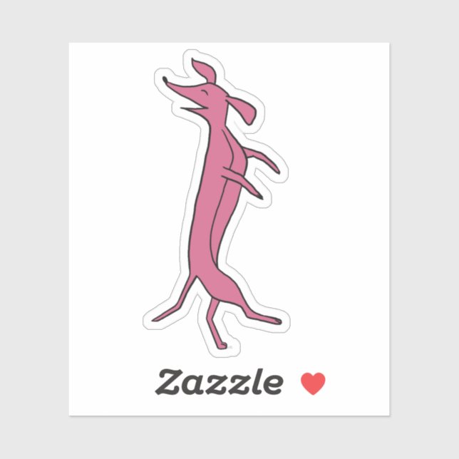 Tanzende Dackel Aufkleber (Blatt)