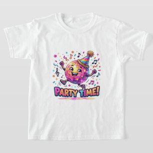 Tanzende Disco-Kugel Geburtstagsfeier Zeit Süß Lus T-Shirt