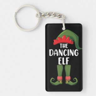 Tanzende Elf-Familie passende Gruppen-Weihnachtsfe Schlüsselanhänger