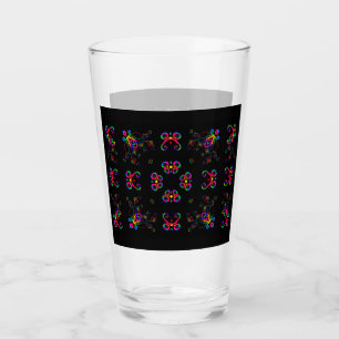 Tanzende Fiesta Blumen Glas