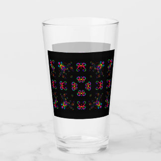 Tanzende Fiesta Blumen Glas