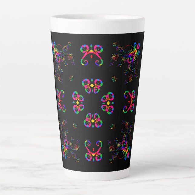 Tanzende Fiesta Blumen Milchtasse (Vorderseite)