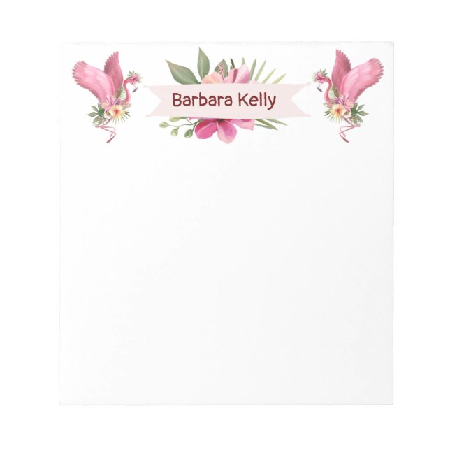 Tanzende Flamingos Notizblock (Vorderseite)