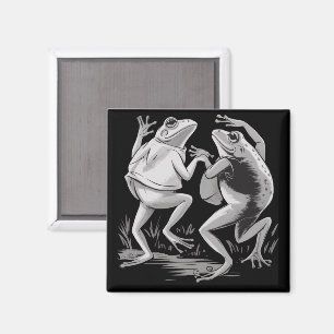 Tanzende Frösche Toad Goblincore Dark Academia Ret Magnet