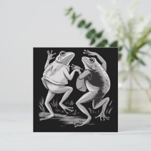 Tanzende Frösche Toad Goblincore Dunkle Akademie R Einladung