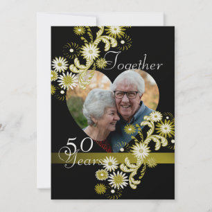 Tanzende Gänseblümchen/ 50. Hochzeitstag Einladung