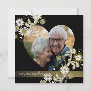Tanzende Gänseblümchen/ Goldene Hochzeit Einladung