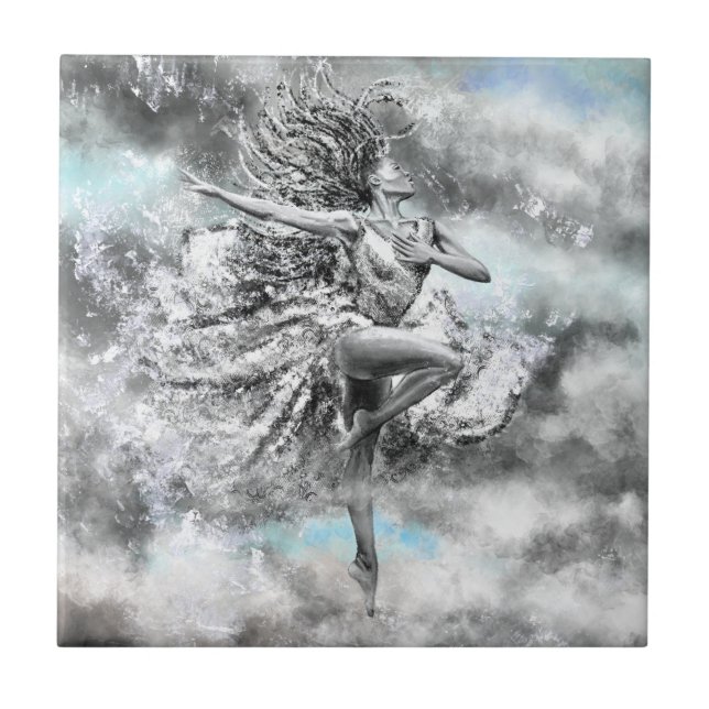 Tanzende Keramik Fliese (Vorderseite)