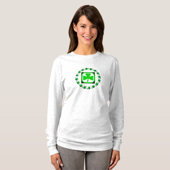 Tanzende Kleeblätter T-Shirt (Vorne ganz)