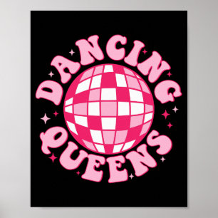 Tanzende Königin Retro Brautjungfern 70er Disco Ju Poster