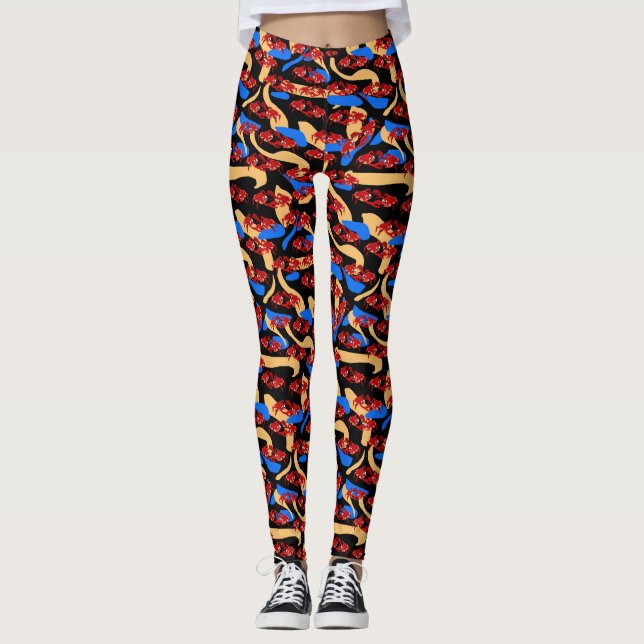 Tanzende Krabben Leggings (Vorderseite)