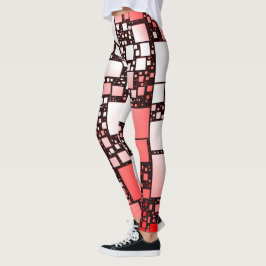 Tanzende Leggings auf dem Roten und dem Weißen Pla