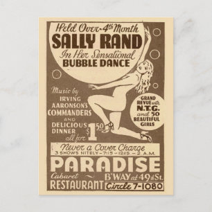 Tanzende Mädchen Bubble Dance Vintage Flyer Postkarte