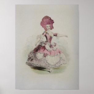 Tanzende Marie Antoinette 12x16"- (Größenoptionen) Poster