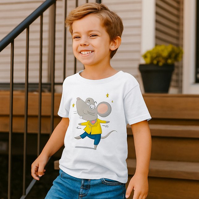 tanzende Maus in gelbem T - Shirt (Von Creator hochgeladen)
