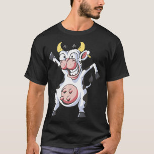 Tanzende Milchkuh Log Züchter Bio-Bauern Bauernhof T-Shirt