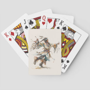 Tanzende Native Americans Klassische Spielkarten