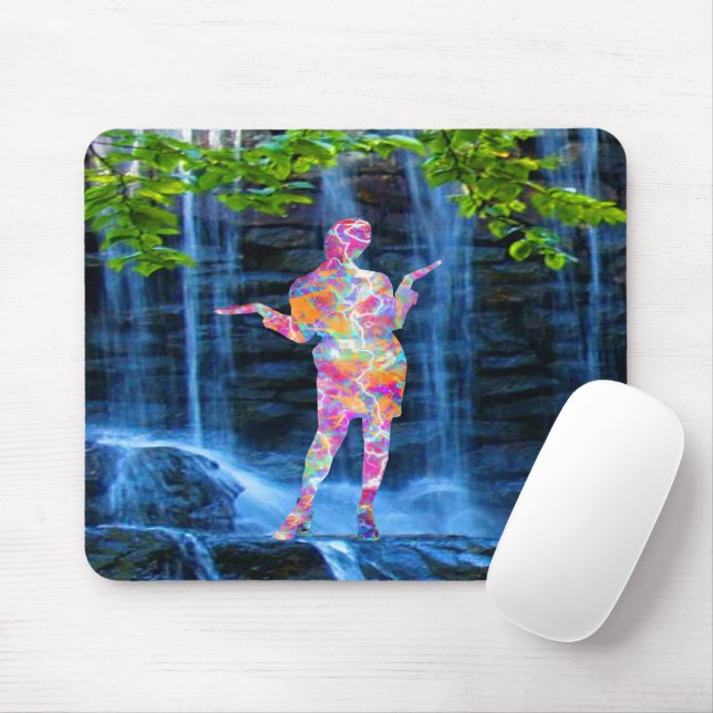 Tanzende Person mit Natur-Mauspad Mousepad (Mit Mouse)