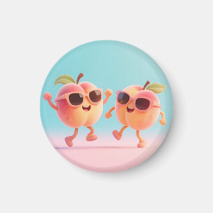 Tanzende Pfirsiche Sonnenbrille Magnet
