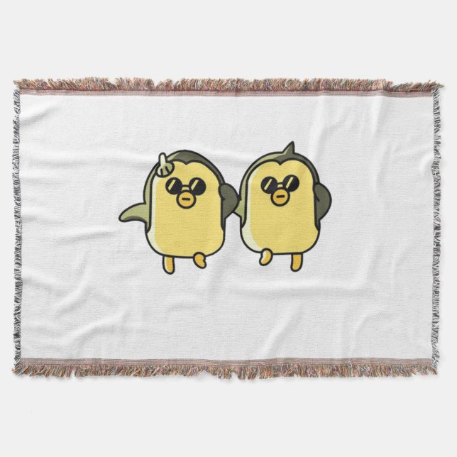 Tanzende Pinguine Decke (Vorderseite)