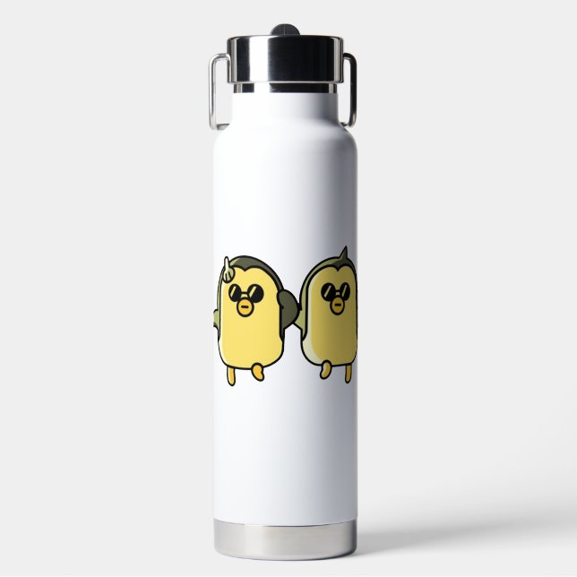 Tanzende Pinguine Trinkflasche (Vorderseite)