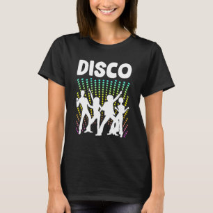 Tanzende Retro-Disco-Boogie-Bellbottom-Tänzerin Bo T-Shirt