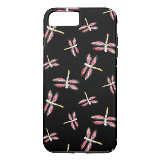 Tanzende rosa Libellen-Kunst Case-Mate iPhone Hülle (Rückseite)