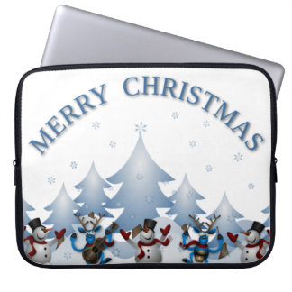 Tanzende Schneemänner Weihnachten Laptopschutzhülle
